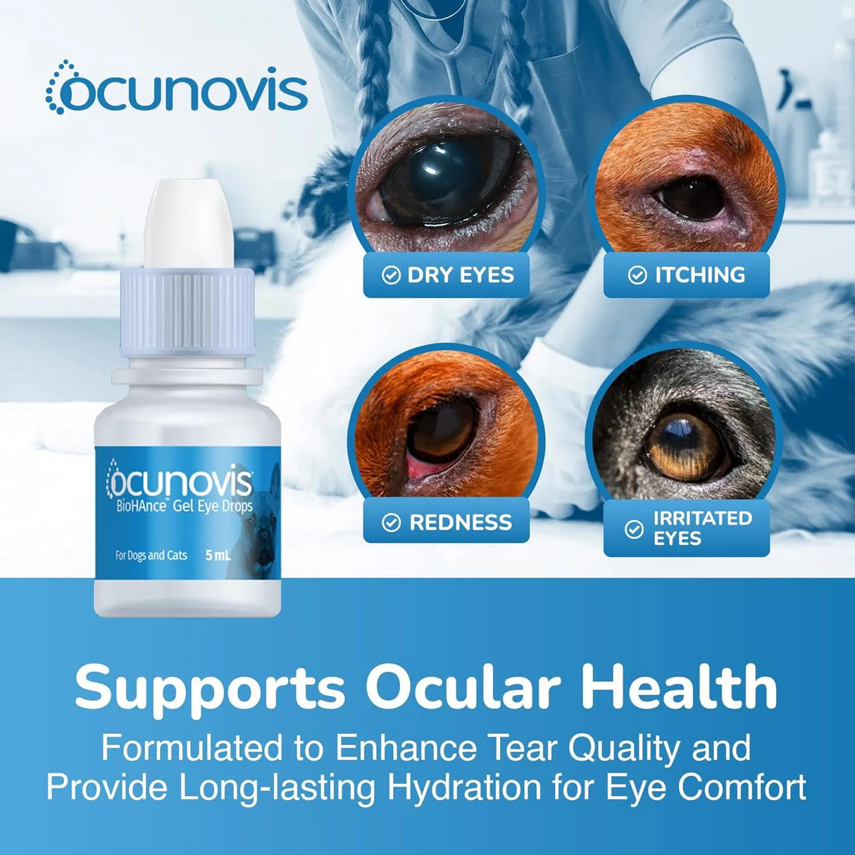 SENTRX - Sentrx Ocunovis Gel Eye Drops for Dogs & Cats 5Ml. 3 Pack - The Red Vitamin MX - Cuidado De Los Ojos De Los Perros - {{ shop.shopifyCountryName }}