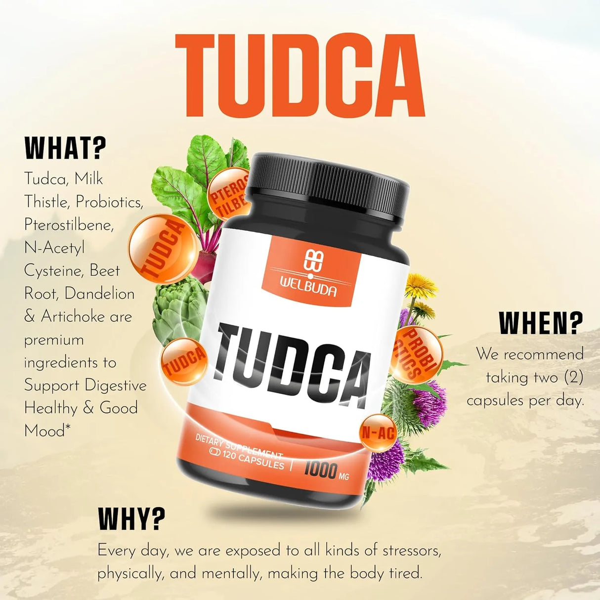WELBUDA - WELBUDA Tudca 1000Mg. 120 Capsulas - The Red Vitamin MX - Suplementos Alimenticios - {{ shop.shopifyCountryName }}