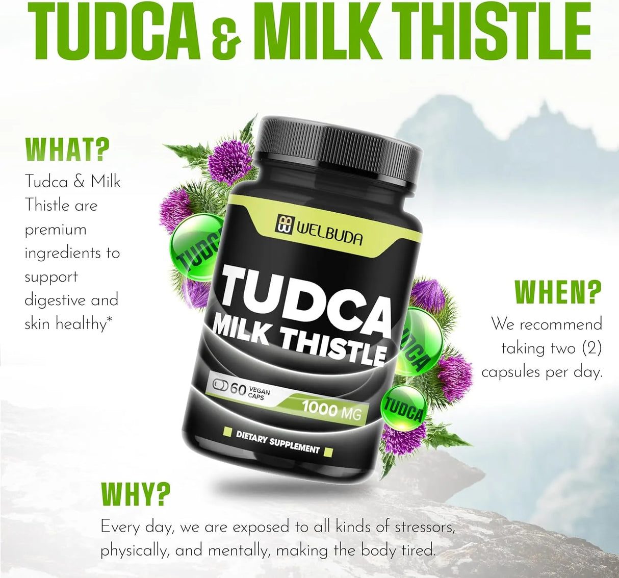 WELBUDA - WELBUDA Tudca with Milk Thistle Extract 60 Capsulas - The Red Vitamin MX - Suplementos Alimenticios - {{ shop.shopifyCountryName }}