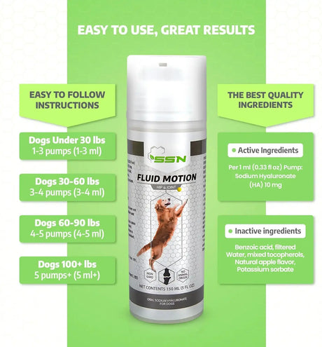 SOUND SCIENCE NUTRITION - Sound Science Nutrition Fluid Motion Hip & Joint Support for Dogs Liquid 5 Fl.Oz. 2 Pack - The Red Vitamin MX - Cuidado De Cadera Y Articulaciones Para Perros - {{ shop.shopifyCountryName }}