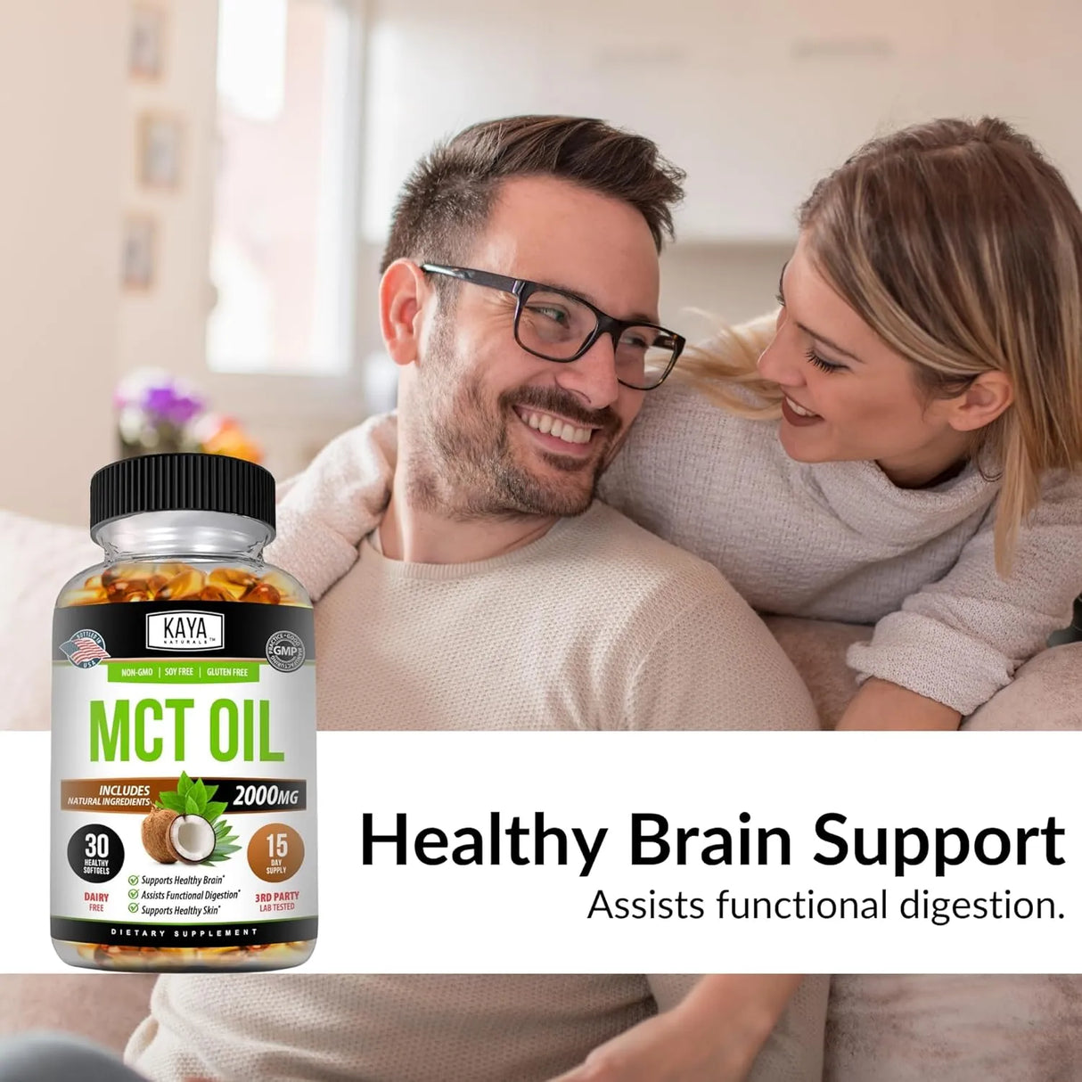 KAYA NATURALS - Kaya Naturals MCT Oil 2000Mg. 30 Capsulas Blandas - The Red Vitamin MX - Suplementos Alimenticios - {{ shop.shopifyCountryName }}