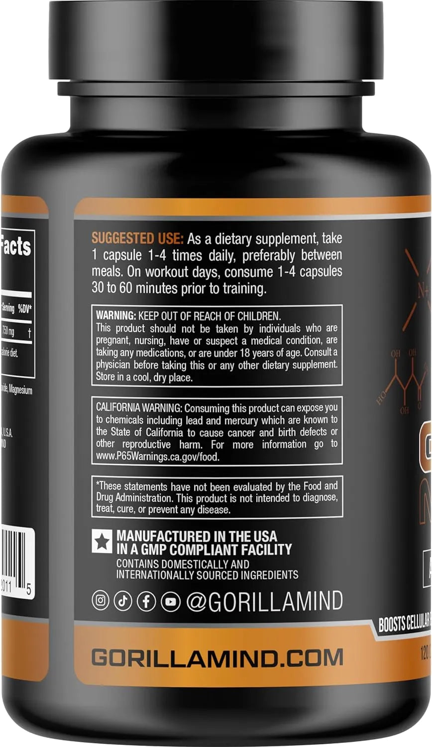 GORILLA MODE - Gorilla Mode AR Carnitine 750Mg. 120 Capsulas - The Red Vitamin MX - Suplementos Alimenticios - {{ shop.shopifyCountryName }}