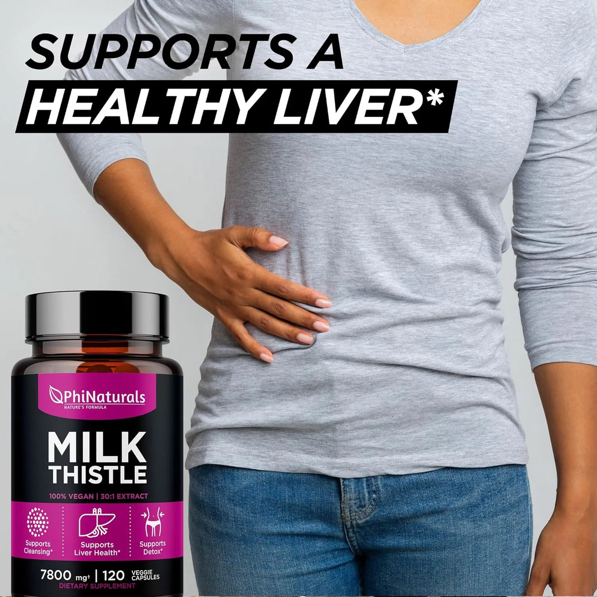 PHINATURALS - PhiNaturals Milk Thistle Extract 260Mg. 120 Capsulas - The Red Vitamin MX - Suplementos Alimenticios - {{ shop.shopifyCountryName }}