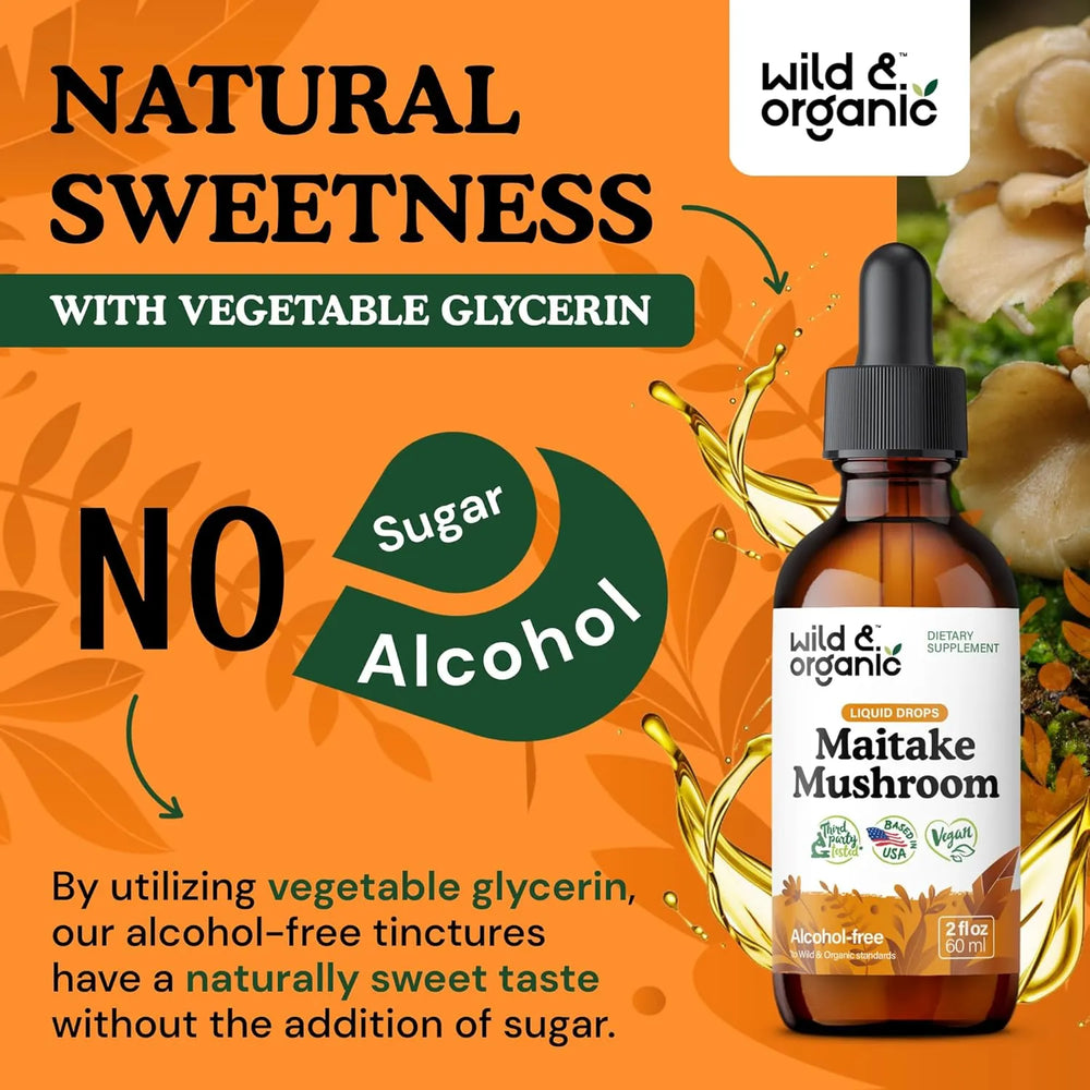 WILD & ORGANIC - Wild & Organic Maitake Mushroom Drops 2 Fl.Oz. - The Red Vitamin MX - Suplementos Alimenticios - {{ shop.shopifyCountryName }}