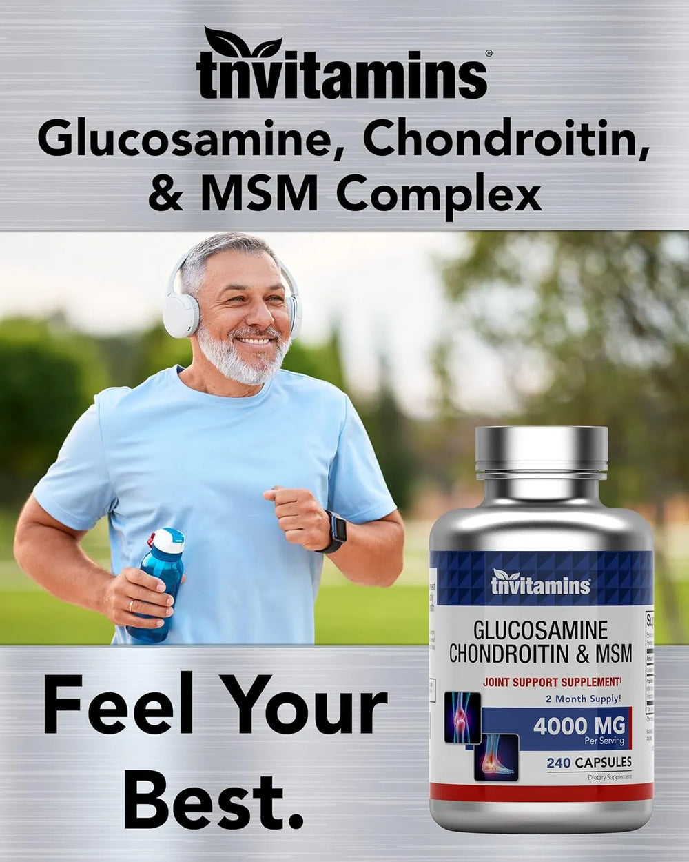 TNTVITAMINS - tnvitamins Glucosamine Chondroitin & MSM 240 Capsulas - The Red Vitamin MX - Suplementos Alimenticios - {{ shop.shopifyCountryName }}