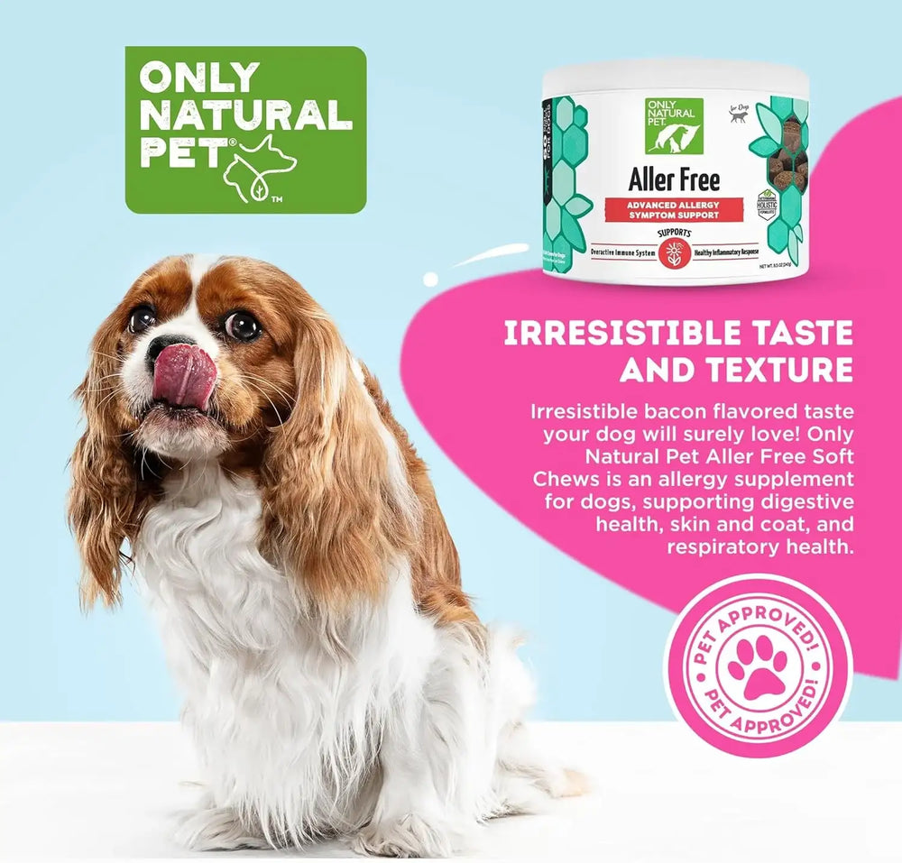 ONLY NATURAL PET - ONLY NATURAL PET AllerFree Advanced Allergy Support for Dogs 60 Masticables - The Red Vitamin MX - Remedios Para La Picazón De Perros - {{ shop.shopifyCountryName }}