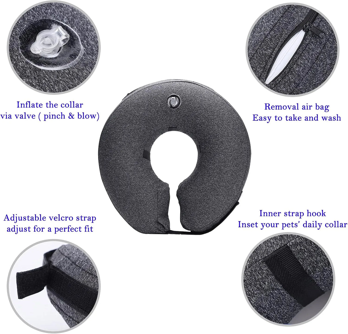 KATOGGY - Katoggy Inflatable Dog Collar DARK GREY LARGE - The Red Vitamin MX - Collares y Conos De Recuperación Para Perros - {{ shop.shopifyCountryName }}