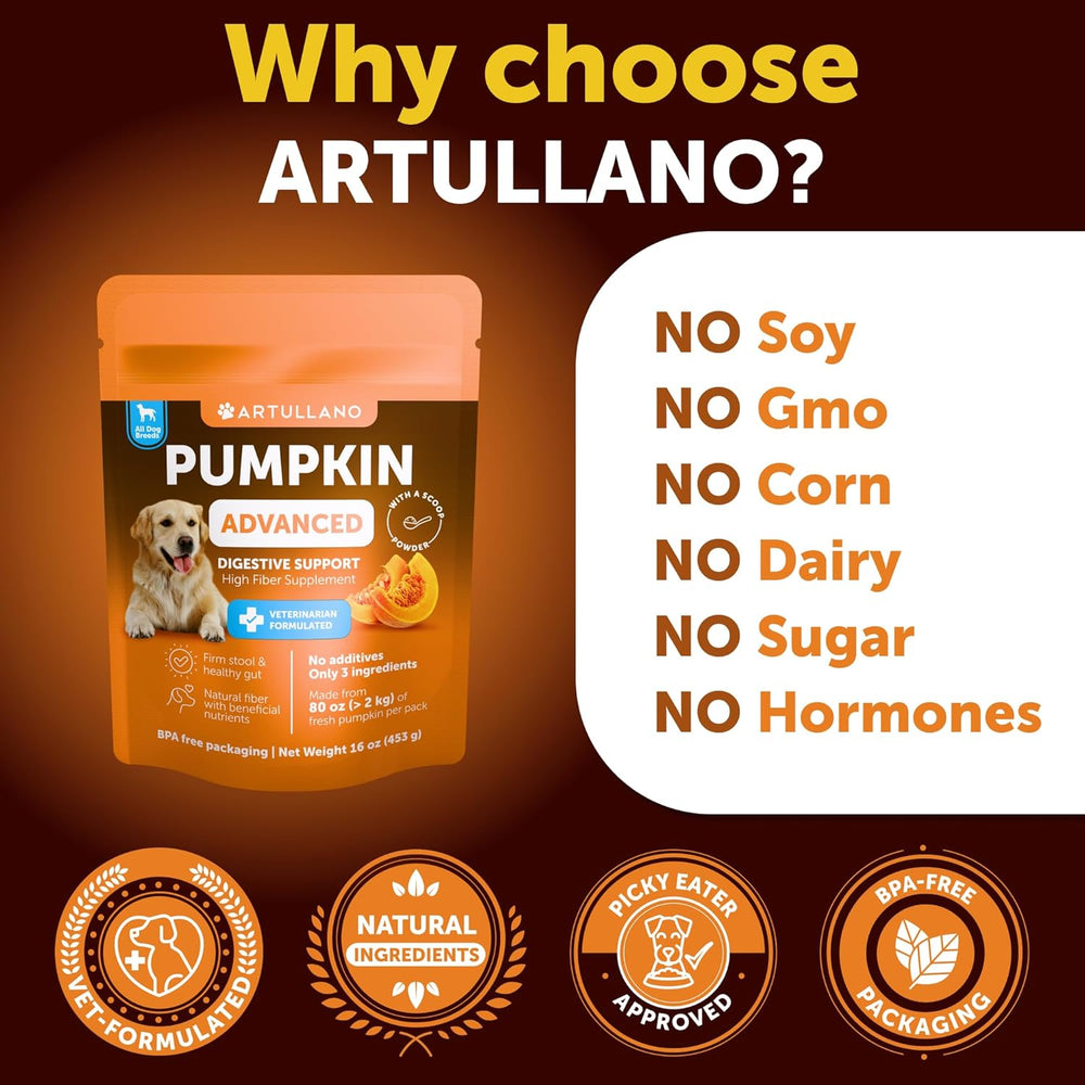 Artullano Pumpkin Powder for Dogs Digestive Support 453Gr.