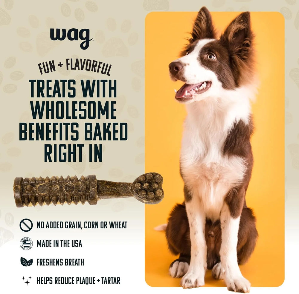 WAG - Wag Dental Dog Treats to Help Clean Teeth & Freshen Breath Small Unflavored 60 Piezas - The Red Vitamin MX - Cuidado Dental Para Perros - {{ shop.shopifyCountryName }}