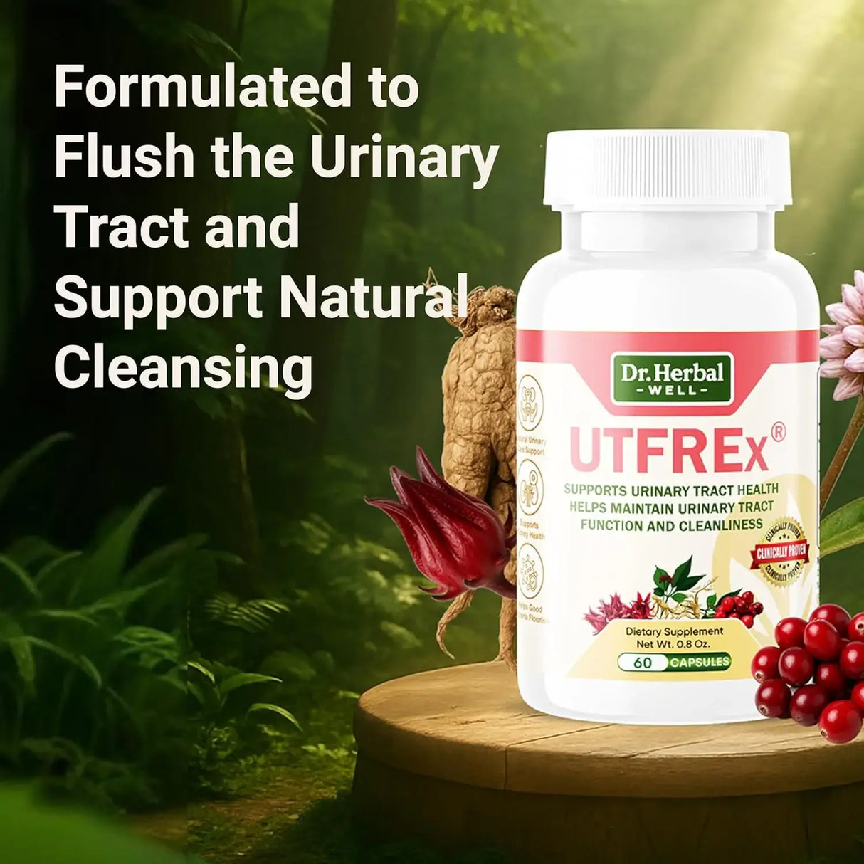 DR. HERBAL WELL - DR. HERBAL WELL UTFREX Clinically Proven Urinary Tract UTI Health 60 Capsulas - The Red Vitamin MX - Suplementos Alimenticios - {{ shop.shopifyCountryName }}