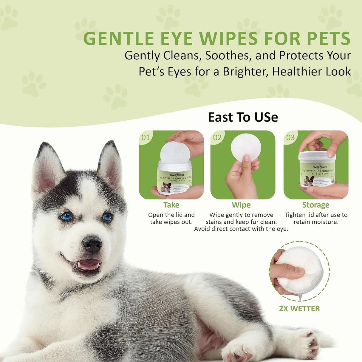 PAW BALLET - PAW BALLET Pet Eye Wipes for Cats & Dogs 120 Toallitas - The Red Vitamin MX - Cuidado De Los Ojos De Los Perros - {{ shop.shopifyCountryName }}