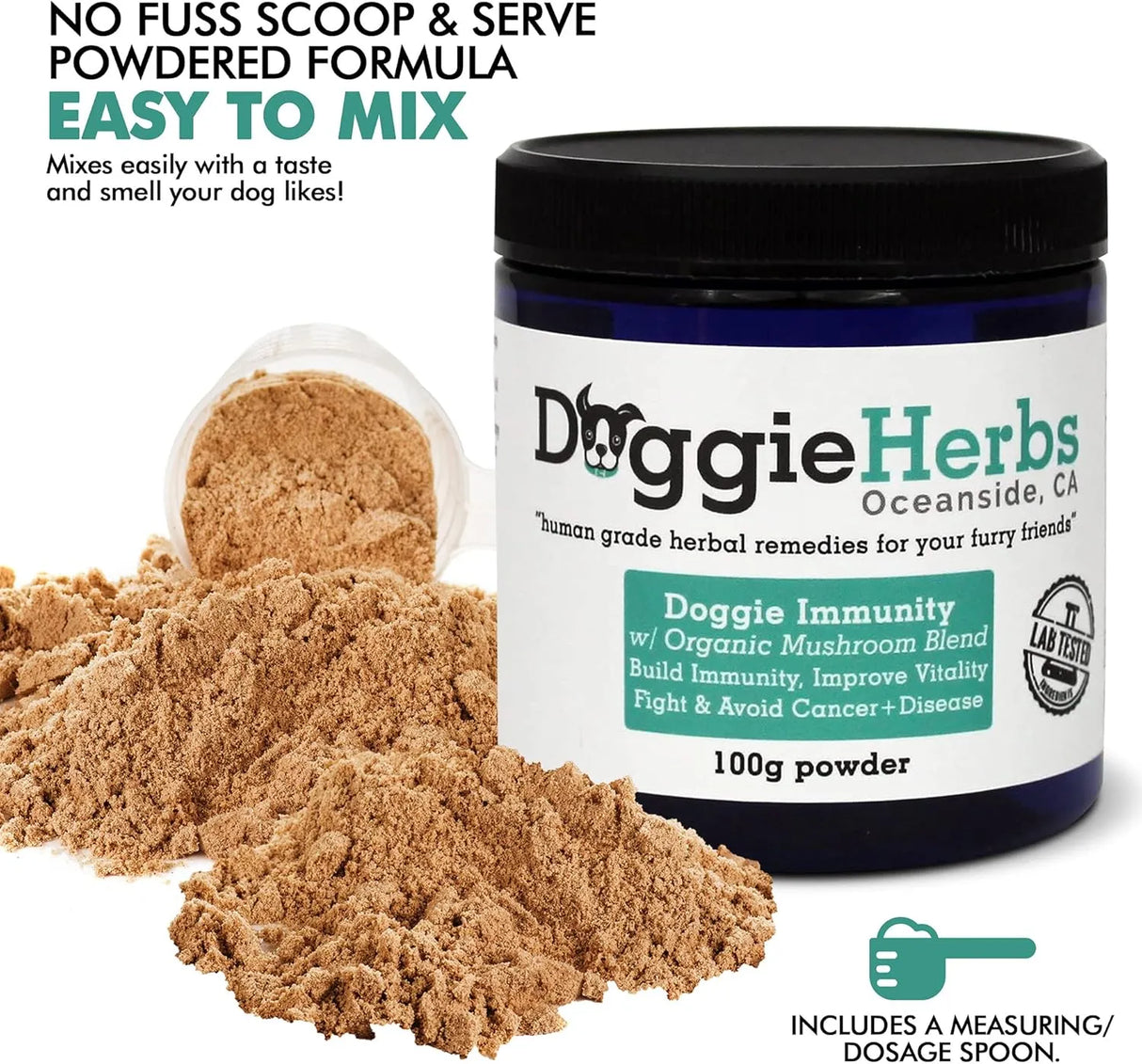 DOGGIE HERBS - Doggie Herbs Certified Organic Immunity Mushroom Mix for Dogs 100Gr. - The Red Vitamin MX - Suplementos Herbales Para Perros - {{ shop.shopifyCountryName }}