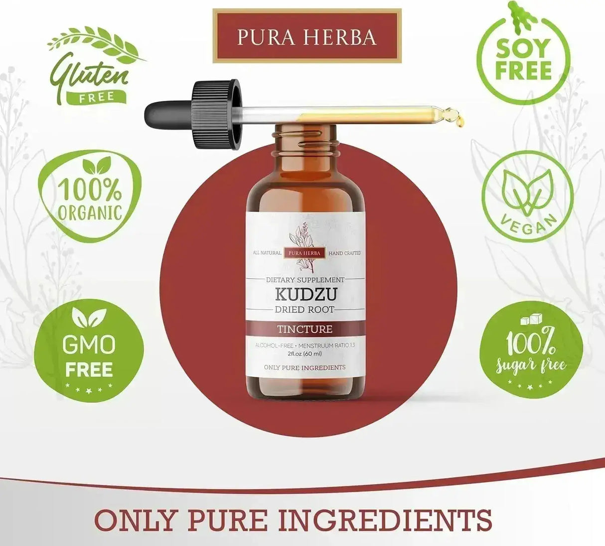 PURA HERBA - Pura Herba Kudzu Root Extract 2 Fl.Oz. - The Red Vitamin MX - Suplementos Alimenticios - {{ shop.shopifyCountryName }}