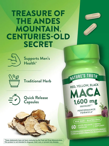 NATURE'S TRUTH - Nature's Truth Maca Root 1600Mg. 60 Capsulas - The Red Vitamin MX - Suplementos Alimenticios - {{ shop.shopifyCountryName }}
