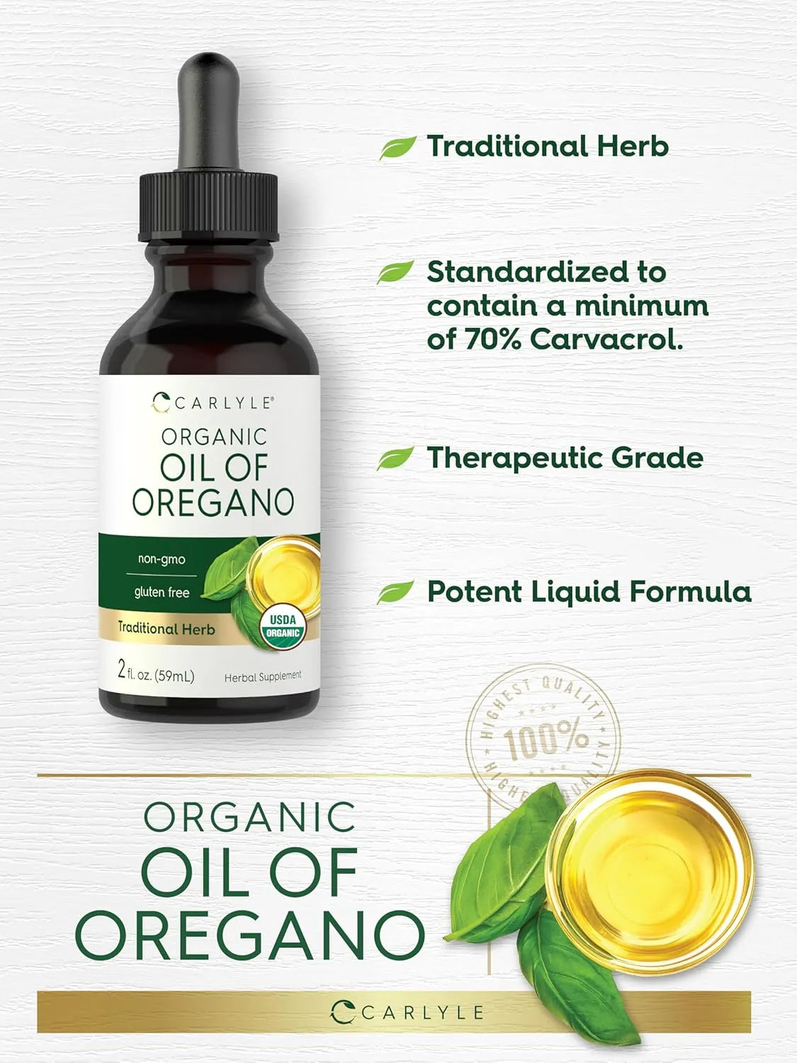 CARLYLE - Carlyle Organic Oil of Oregano Liquid Drops 2 Fl.Oz. - The Red Vitamin MX - Suplementos Alimenticios - {{ shop.shopifyCountryName }}