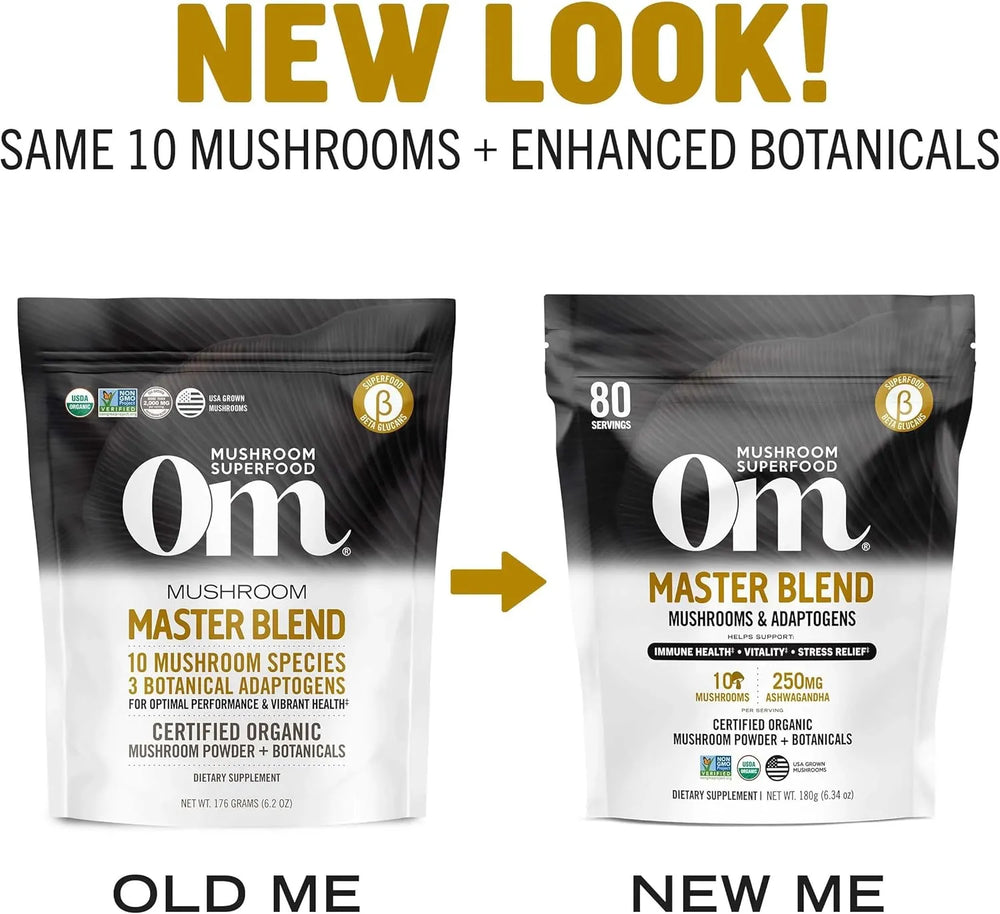 OM - Om Mushroom Master Blend 10 Mushroom Complex Powder 180Gr. - The Red Vitamin MX - Suplementos Alimenticios - {{ shop.shopifyCountryName }}