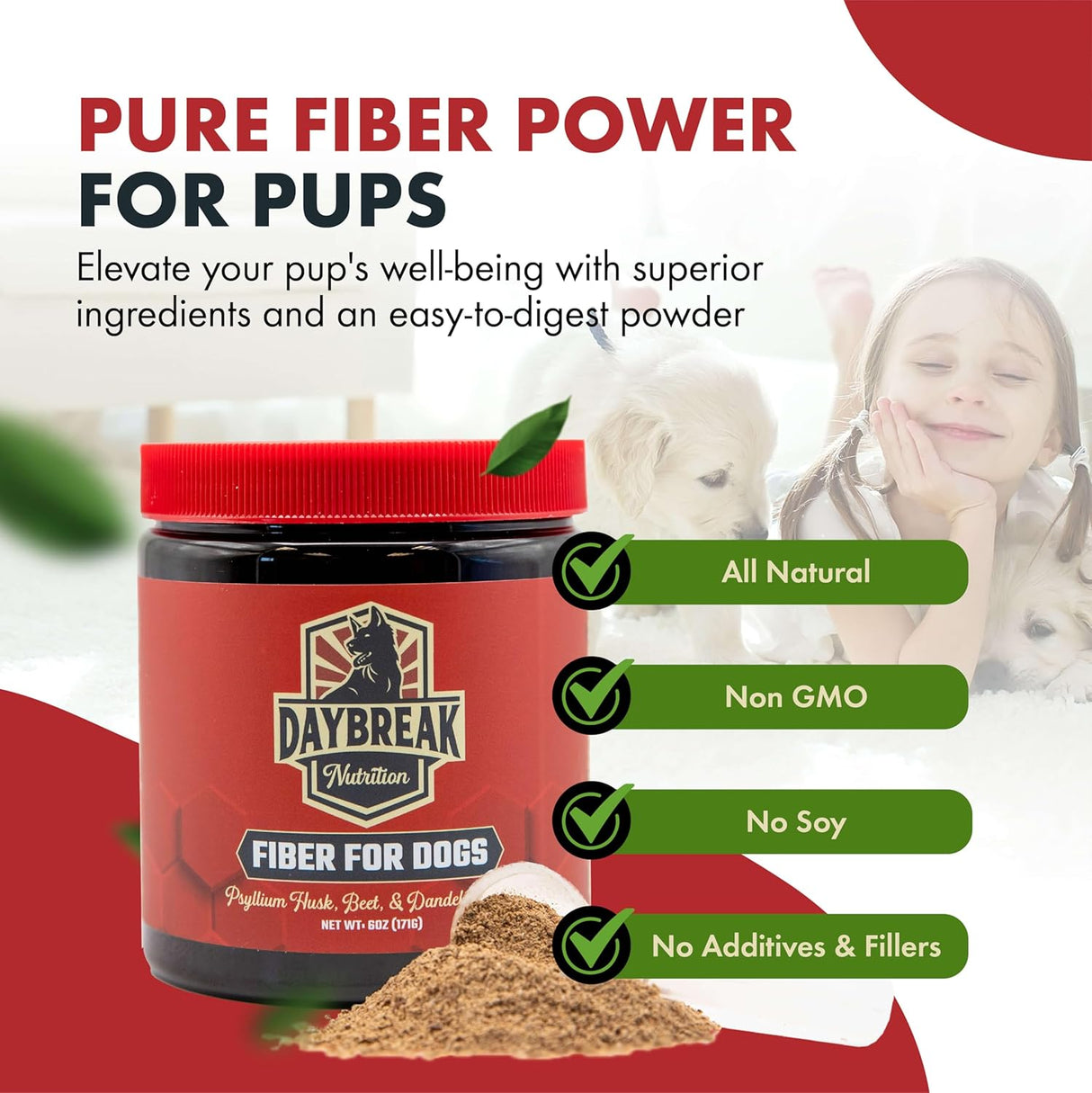Daybreak Nutrition Fiber for Dogs Psyllium Husk 171Gr.