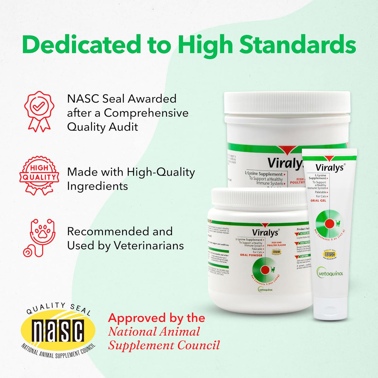 Vetoquinol Viralys Daily L-Lysine Gel for Cats and Kittens 142Gr. 2 Pack