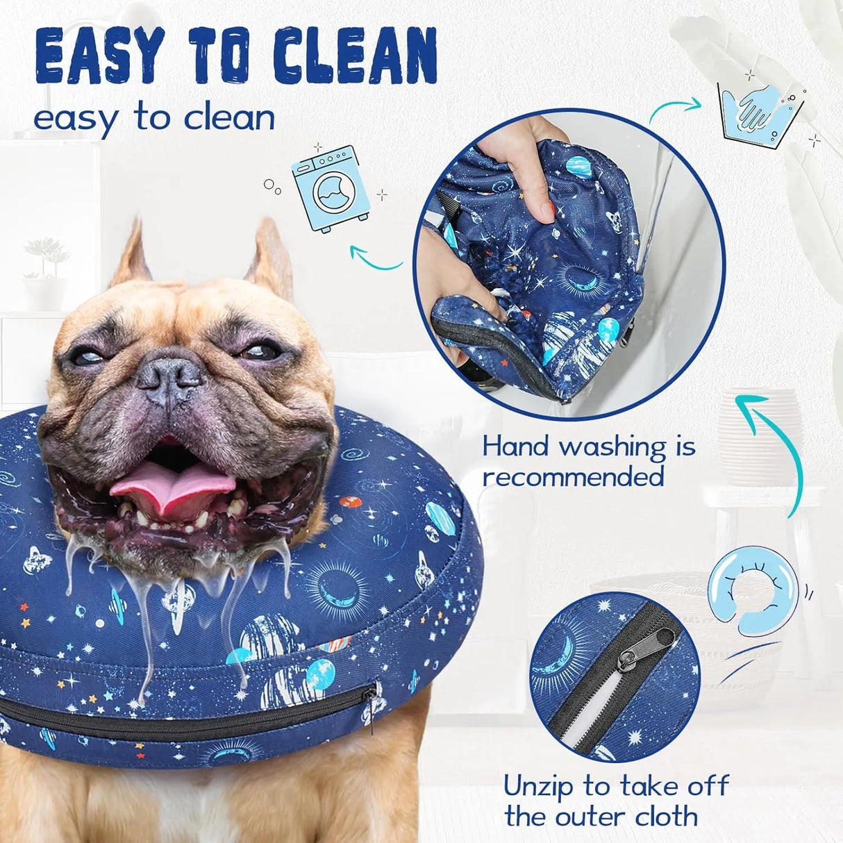 TOPTAKEIT - Toptakeit Elevated Inflatable Dog Collar NAVY MEDIUM - The Red Vitamin MX - Collares y Conos De Recuperación Para Perros - {{ shop.shopifyCountryName }}