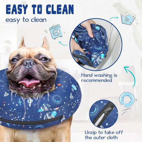 TOPTAKEIT - Toptakeit Elevated Inflatable Dog Collar NAVY MEDIUM - The Red Vitamin MX - Collares y Conos De Recuperación Para Perros - {{ shop.shopifyCountryName }}