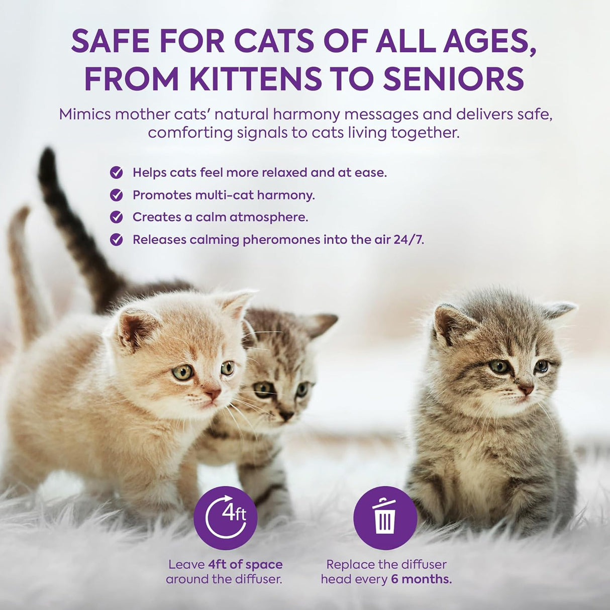 TopSum Cat Pheromones Calming Diffuser: Premium Pheromone Diffuser for Cats 3 Pack