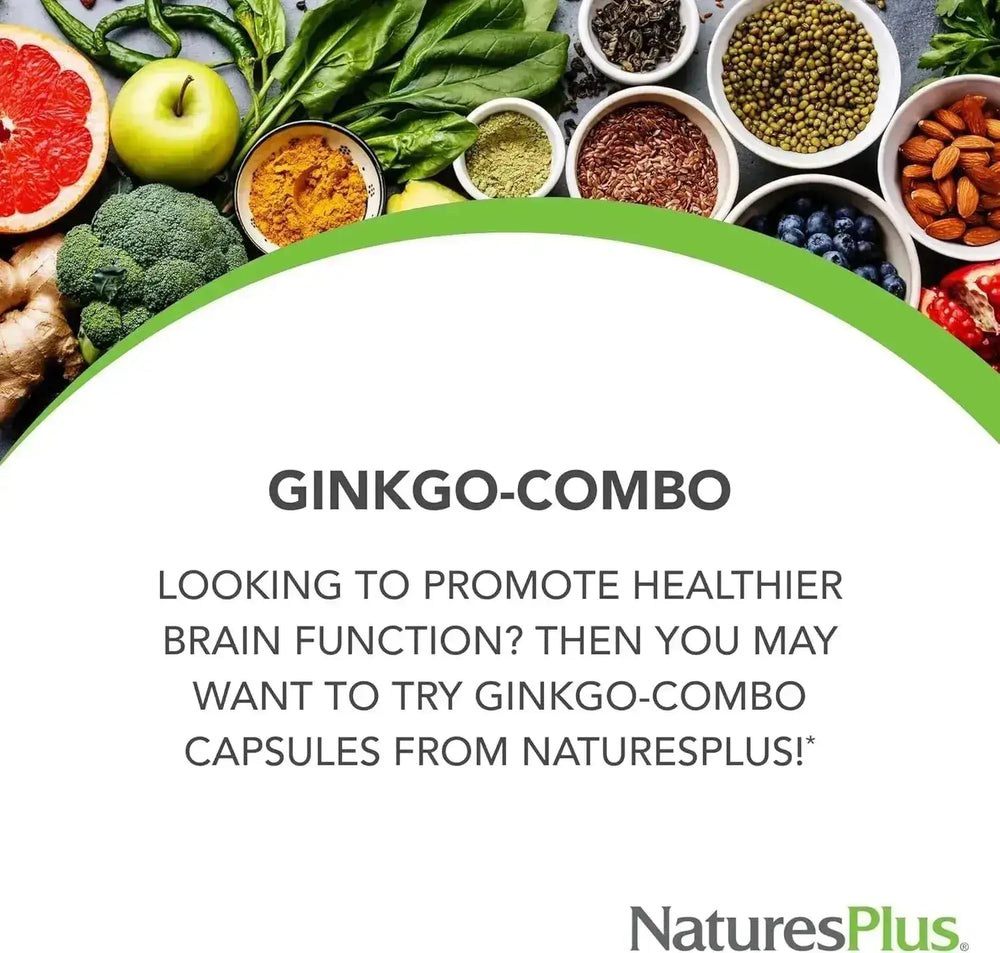 NATURES PLUS - Natures Plus Ginkgo Biloba-Combo 120Mg. 60 Capsulas - The Red Vitamin MX - Suplementos Alimenticios - {{ shop.shopifyCountryName }}