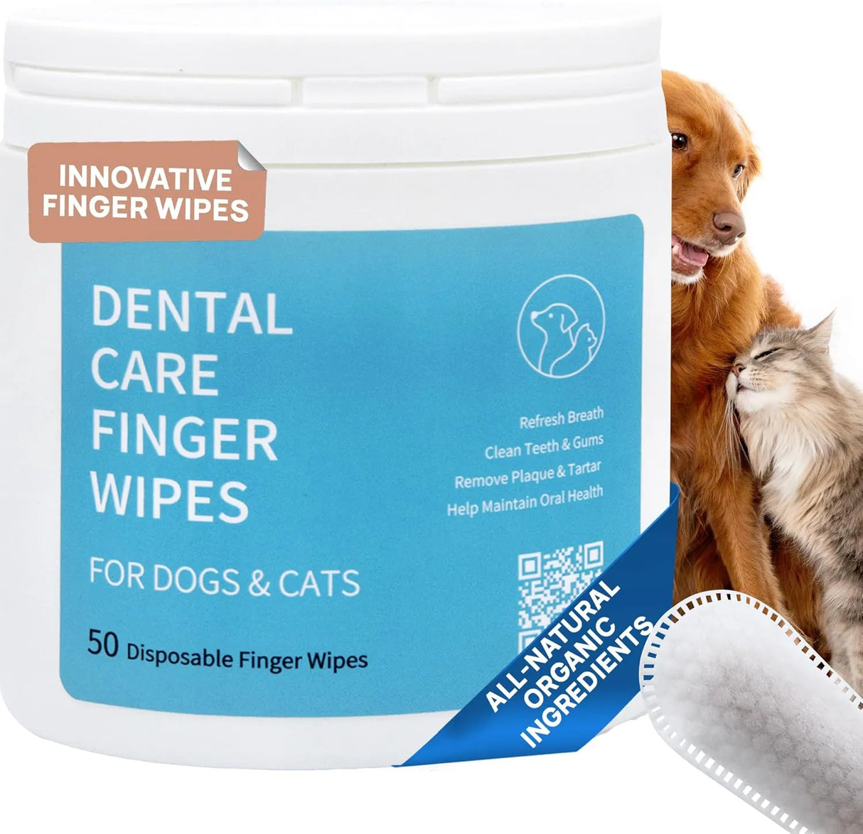 SPANIELBUNS - Spanielbuns Dog Dental Wipes for Cats & Dogs 50 Toallitas - The Red Vitamin MX - Cuidado Dental Para Perros - {{ shop.shopifyCountryName }}