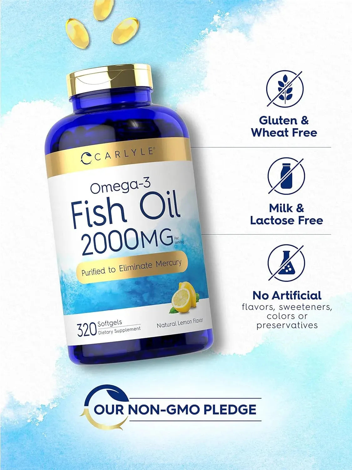 CARLYLE - Carlyle Fish Oil 2000Mg. 320 Capsulas Blandas - The Red Vitamin MX - Suplementos Alimenticios - {{ shop.shopifyCountryName }}