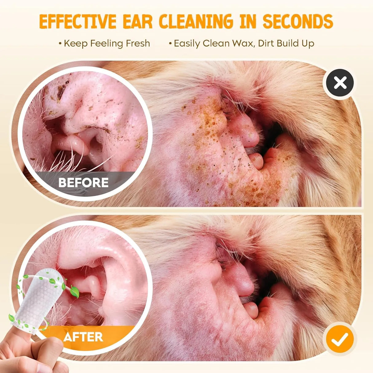 NEENCE - NEENCE Ear Finger Wipes for Dogs & Cats Coconut Scent 60 Toallitas - The Red Vitamin MX - Cuidado Del Oído De Perros - {{ shop.shopifyCountryName }}