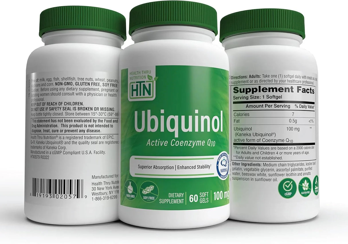 HEALTH THRU NUTRITION - Health Thru Nutrition Ubiquinol 100Mg. 60 Capsulas Blandas - The Red Vitamin MX - Suplementos Alimenticios - {{ shop.shopifyCountryName }}