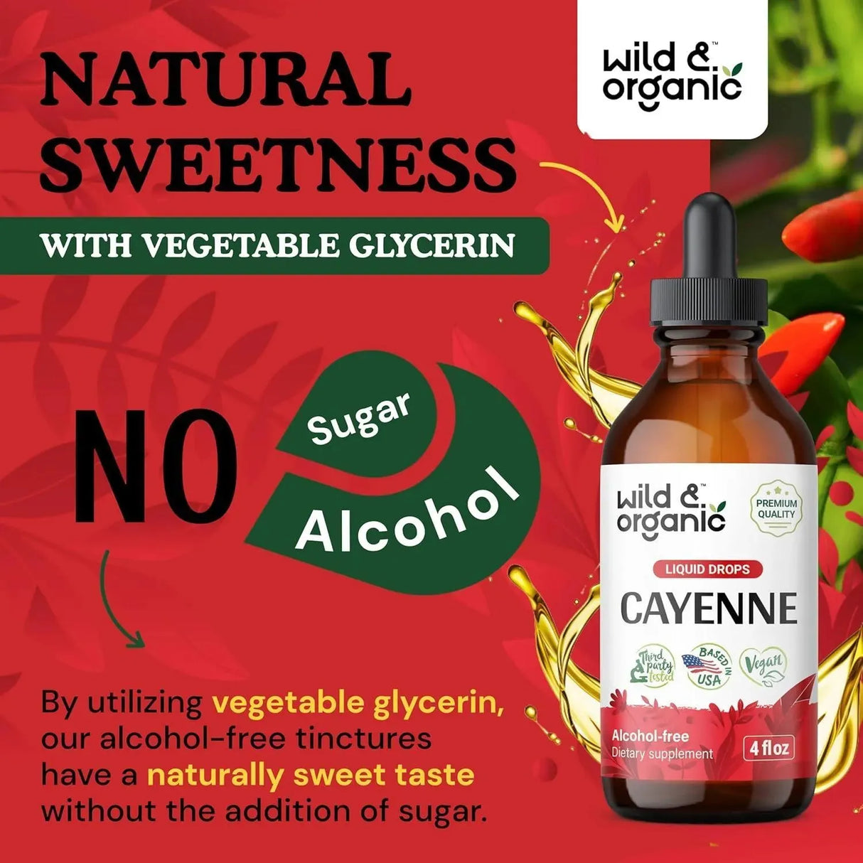 WILD & ORGANIC - Wild & Organic Cayenne Pepper 4 Fl.Oz. - The Red Vitamin MX - Suplementos Alimenticios - {{ shop.shopifyCountryName }}