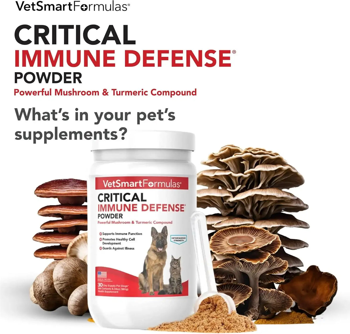 VETSMART FORMULAS - VetSmart Formulas Critical Immune Defense for Dogs & Cats 180Gr. - The Red Vitamin MX - Suplementos Herbales Para Perros - {{ shop.shopifyCountryName }}