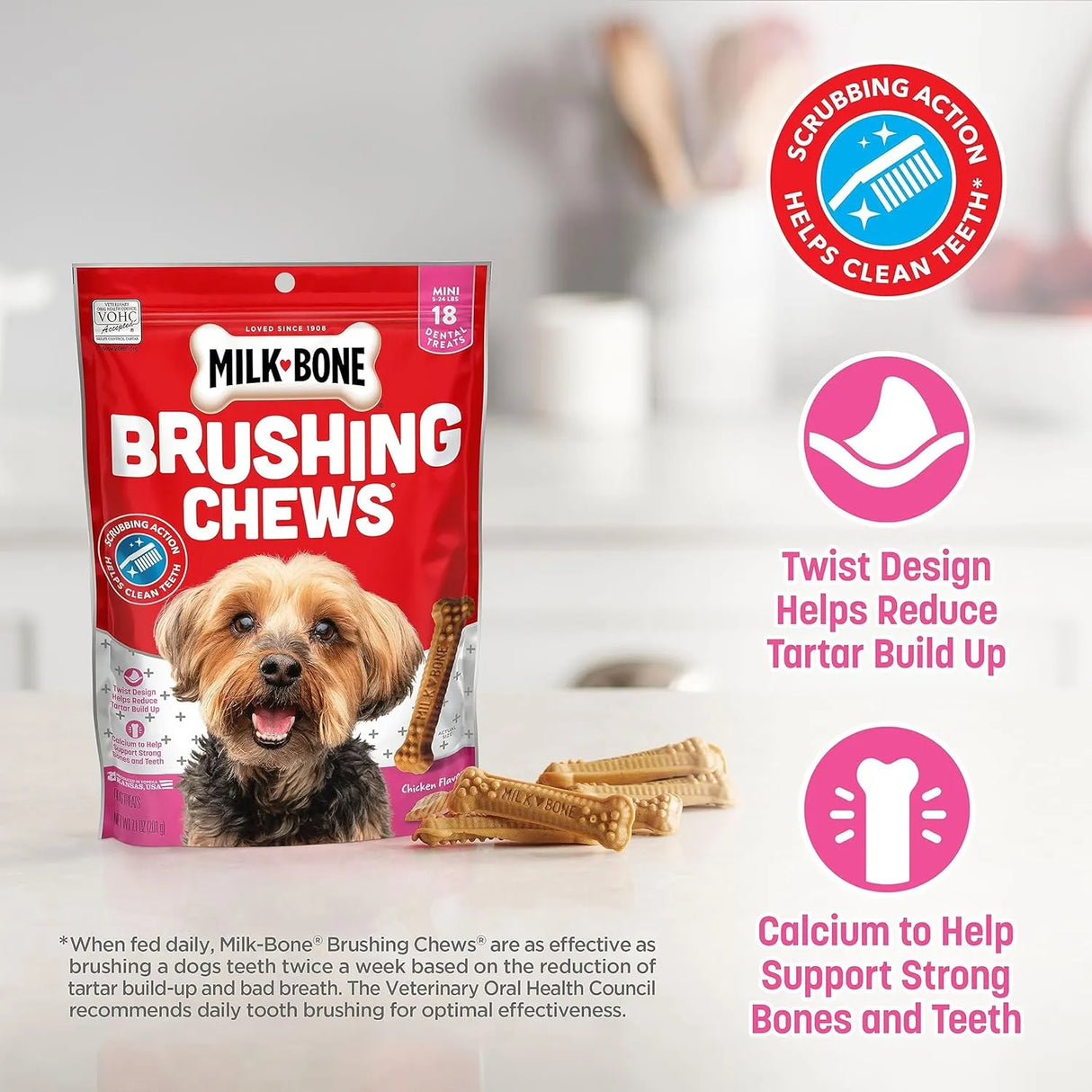 MILK BONE - Milk-Bone Original Brushing Chews Mini Dogs 48 Piezas - The Red Vitamin MX - Cuidado Dental Para Perros - {{ shop.shopifyCountryName }}