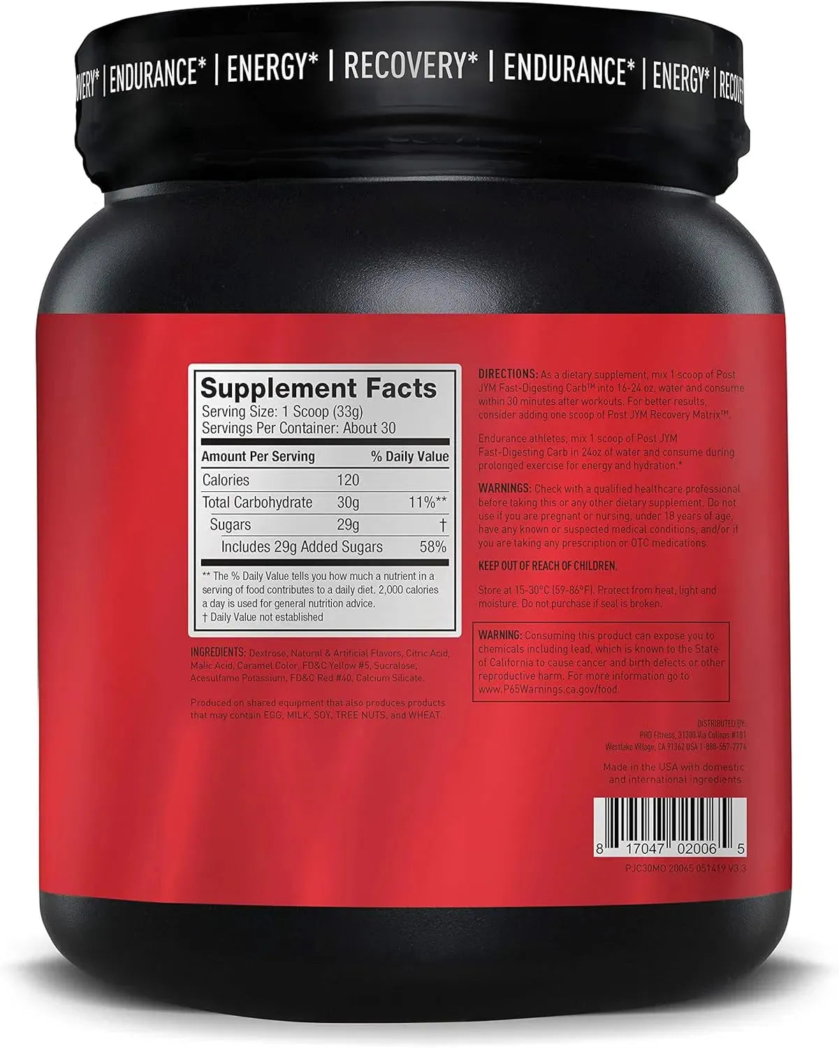 POST JYM - Post JYM Fast-digesting Dextrose Carbohydrates 993Gr. - The Red Vitamin MX - Suplementos Alimenticios - {{ shop.shopifyCountryName }}