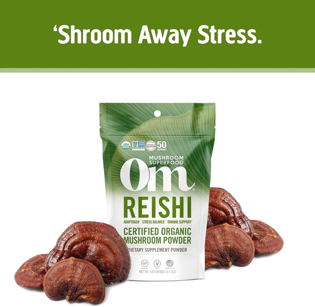 OM - Om Mushroom Superfood Reishi Organic Mushroom Powder 100Gr. - The Red Vitamin MX - Suplementos Alimenticios - {{ shop.shopifyCountryName }}