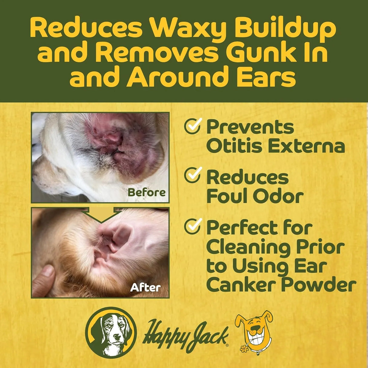 HAPPY JACK - HAPPY JACK Dog Ear Wipes with Aloe 100 Toallitas - The Red Vitamin MX - Cuidado Del Oído De Perros - {{ shop.shopifyCountryName }}