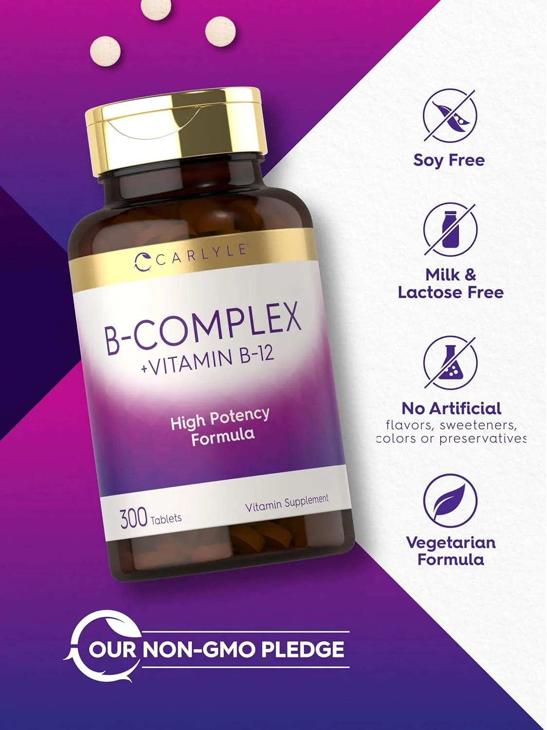 CARLYLE - Carlyle B-Complex Vitamin with B12 300 Tabletas - The Red Vitamin MX - Suplementos Alimenticios - {{ shop.shopifyCountryName }}