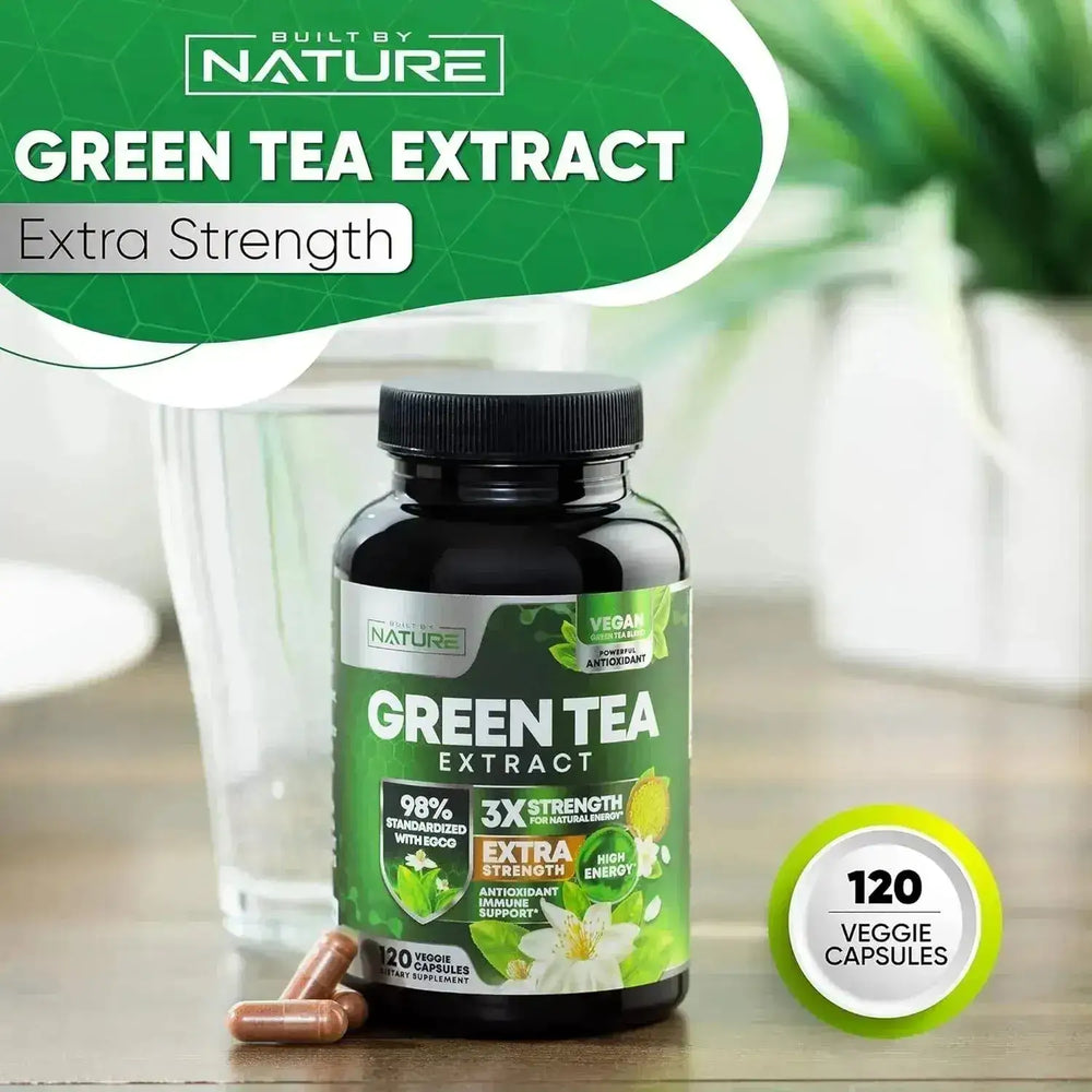 BUILT BY NATURE - Built by Nature Green Tea Extract 120 Capsulas - The Red Vitamin MX - Suplementos Alimenticios - {{ shop.shopifyCountryName }}
