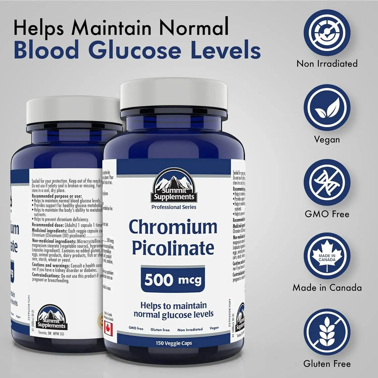 SUMMIT SUPPLEMENTS - Summit Supplements Chromium Picolinate 500mcg 150 Capsulas - The Red Vitamin MX - Suplementos Alimenticios - {{ shop.shopifyCountryName }}