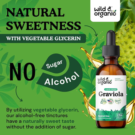 WILD & ORGANIC - Wild & Organic Soursop Graviola Liquid Drops 2 Fl.Oz. - The Red Vitamin MX - Suplementos Alimenticios - {{ shop.shopifyCountryName }}