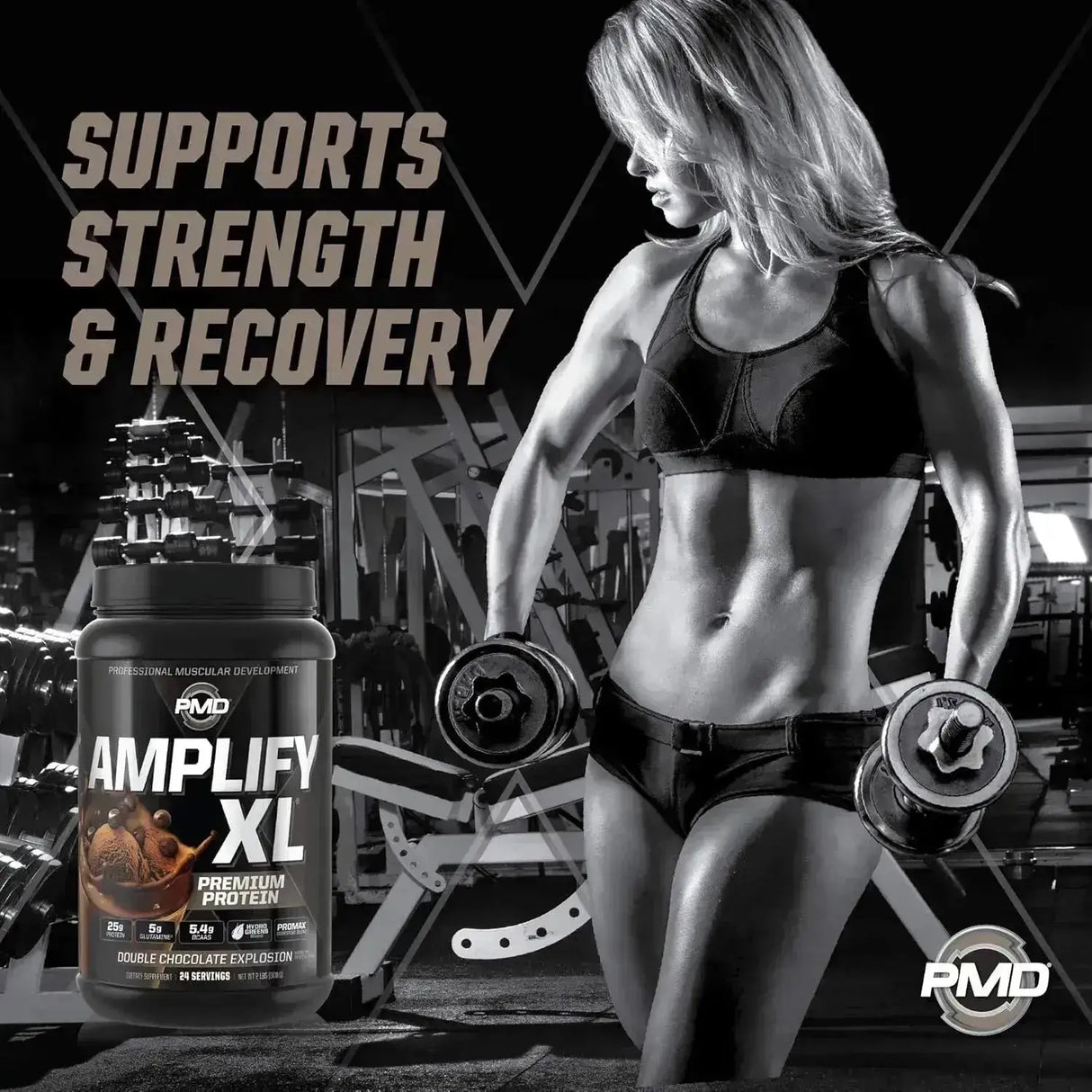 PMD SPORTS - PMD Sports Amplify XL Premium Whey Protein Double Chocolate Explosion 24 Servicios 908Gr. - The Red Vitamin MX - Suplementos Alimenticios - {{ shop.shopifyCountryName }}