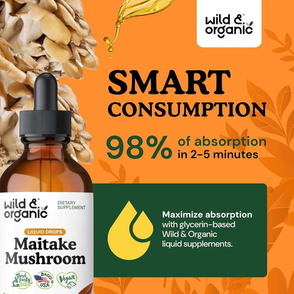 WILD & ORGANIC - Wild & Organic Maitake Mushroom Drops 4 Fl.Oz. - The Red Vitamin MX - Suplementos Alimenticios - {{ shop.shopifyCountryName }}