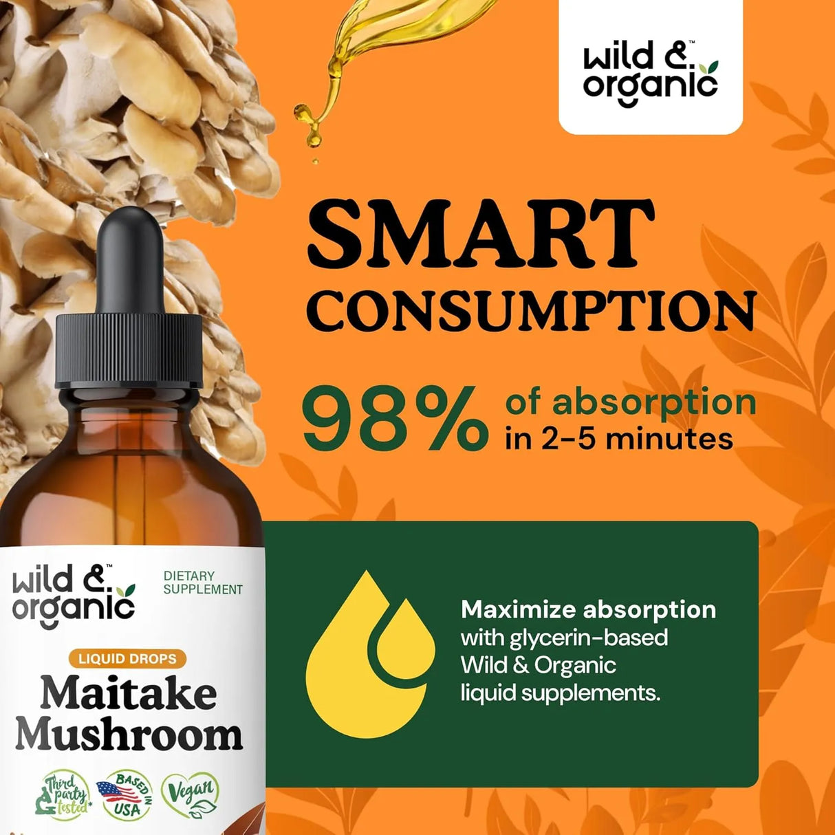 WILD & ORGANIC - Wild & Organic Maitake Mushroom Drops 4 Fl.Oz. - The Red Vitamin MX - Suplementos Alimenticios - {{ shop.shopifyCountryName }}