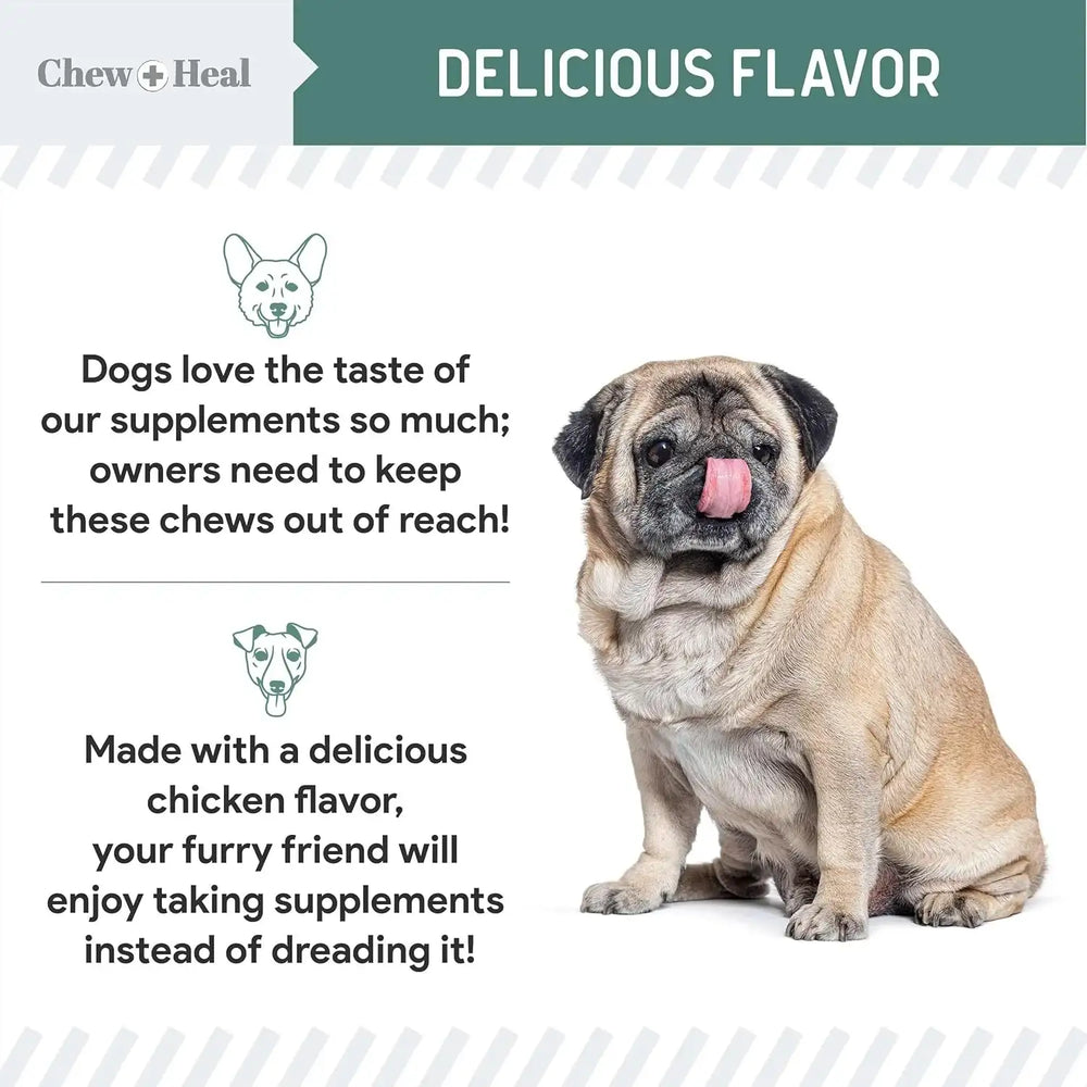 CHEW + HEAL - Chew + Heal Labs Senior Hip and Joint Chicken Flavor 120 Masticables - The Red Vitamin MX - Cuidado De Cadera Y Articulaciones Para Perros - {{ shop.shopifyCountryName }}