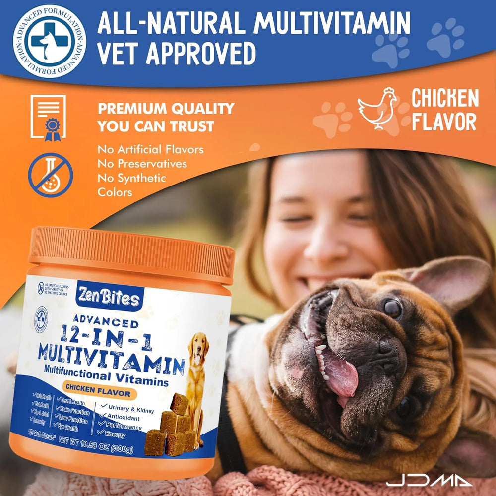 ZENBITES - ZenBites 12-in-1 Dog Vitamins & Probiotics 120 Masticables - The Red Vitamin MX - Multivitamínicos Para Perros - {{ shop.shopifyCountryName }}