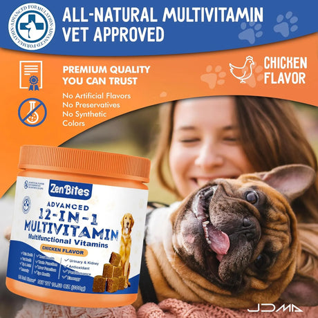 ZENBITES - ZenBites 12-in-1 Dog Vitamins & Probiotics 120 Masticables - The Red Vitamin MX - Multivitamínicos Para Perros - {{ shop.shopifyCountryName }}