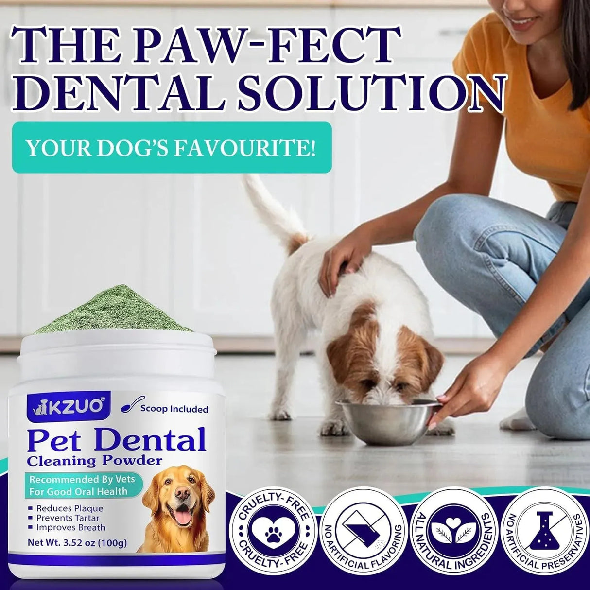 KZUO - Kzuo Dog Teeth Cleaning Powder 100Gr. - The Red Vitamin MX - Cuidado Dental Para Perros - {{ shop.shopifyCountryName }}