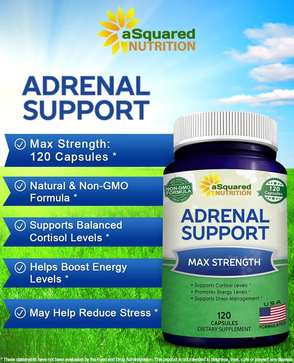 ASQUARED NUTRITION - aSquared Nutrition Adrenal Support 120 Capsulas - The Red Vitamin MX - Suplementos Alimenticios - {{ shop.shopifyCountryName }}