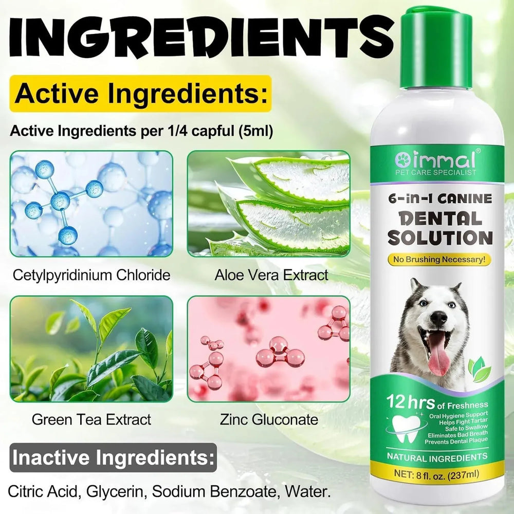 OIMMAL - OIMMAL Fresh Breath Original Dog Oral Care Water Additive 237Ml. - The Red Vitamin MX - Cuidado Dental Para Perros - {{ shop.shopifyCountryName }}