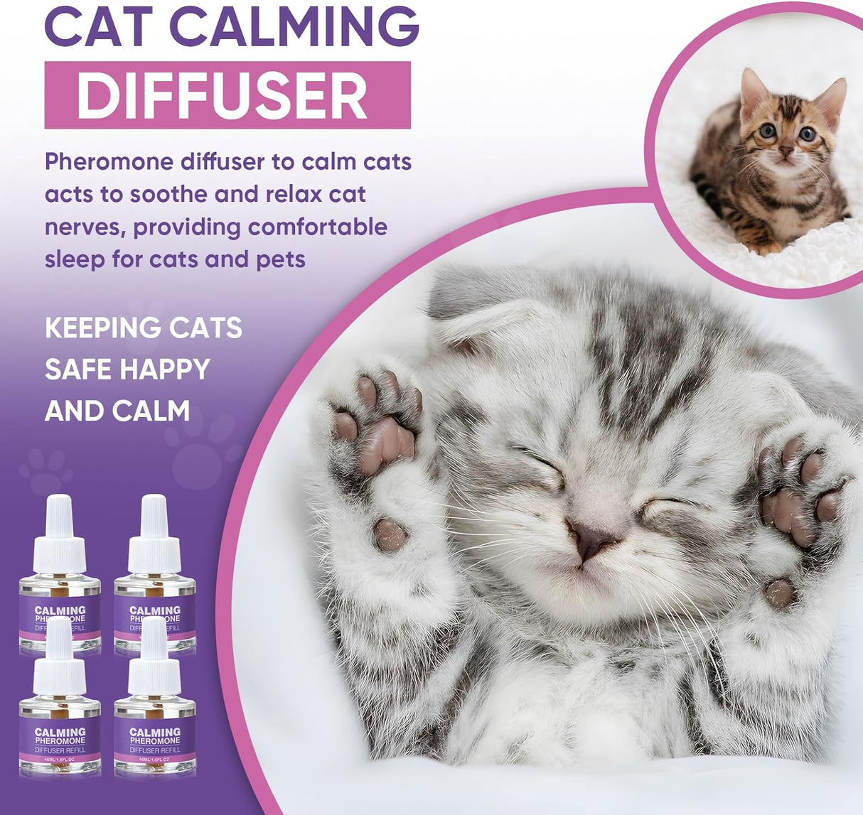 Tcllka Cat Calming Pheromone Diffuser Kit
